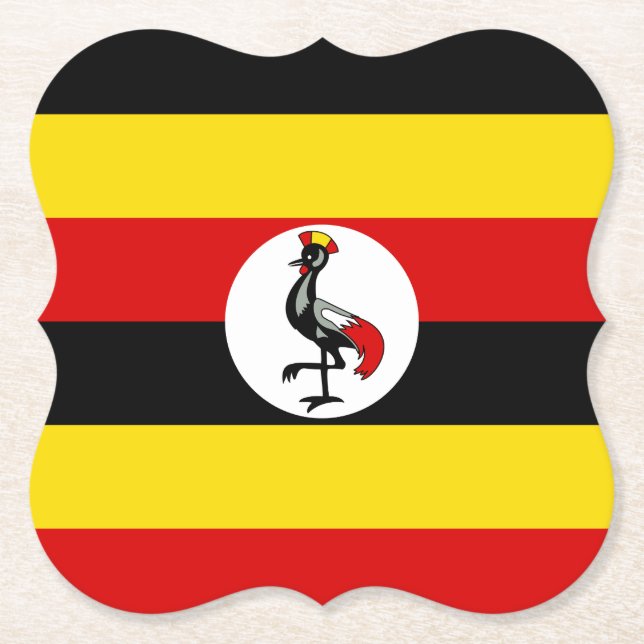 Porta-copo De Papel Bandeira do Uganda (Frente)
