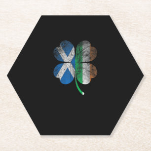 Porta-copo De Papel Bandeira escocesa irlandesa Shamrock Irlanda Saint