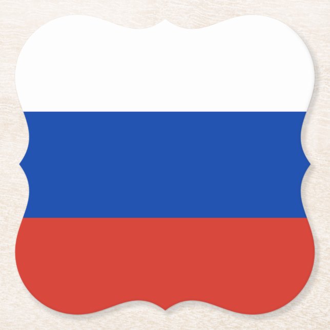 Porta-copo De Papel Bandeira Rússia (Rússia) (Frente)