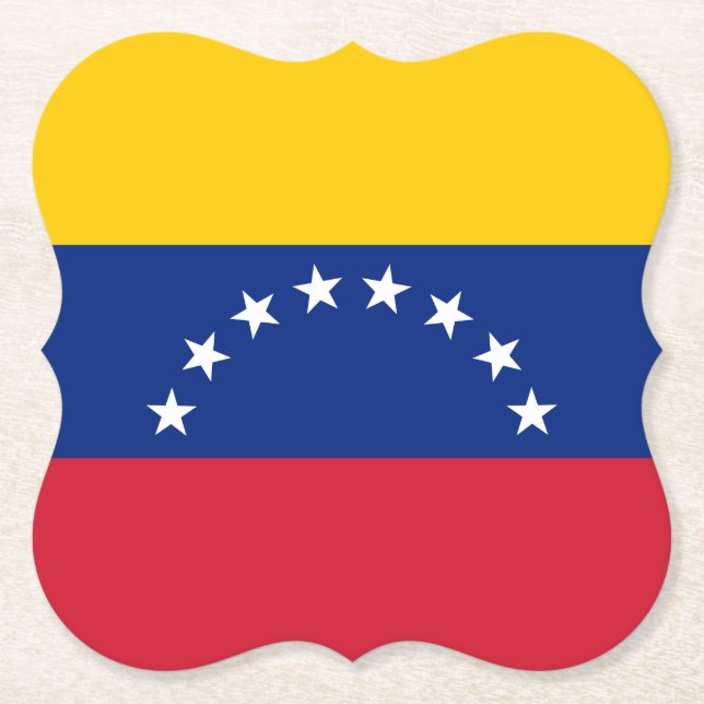 Porta-copo De Papel Bandeira Venezuela (venezuelana) (Frente)