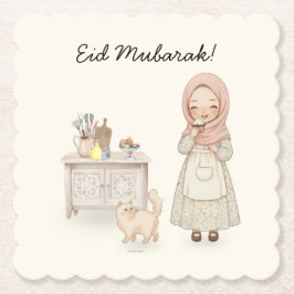 Porta-copo De Papel Bandeja Eid Mubarak