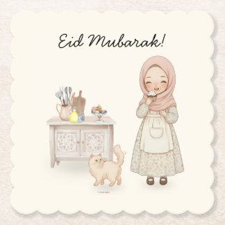 Porta-copo De Papel Bandeja Eid Mubarak