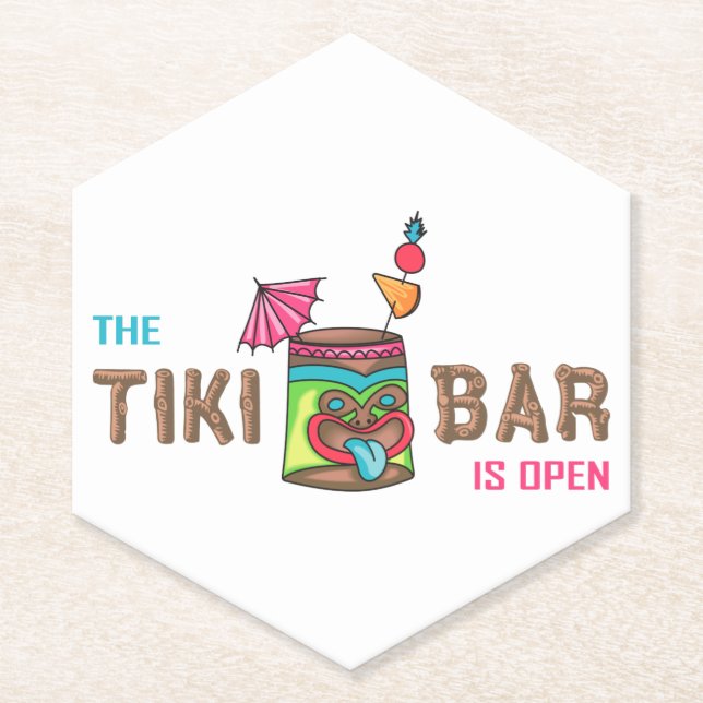 Porta-copo De Papel Bar Tiki (Frente)
