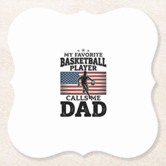 Porta-copo De Papel Basketball Dad Patriotic Vintage Engraving T-Shirt