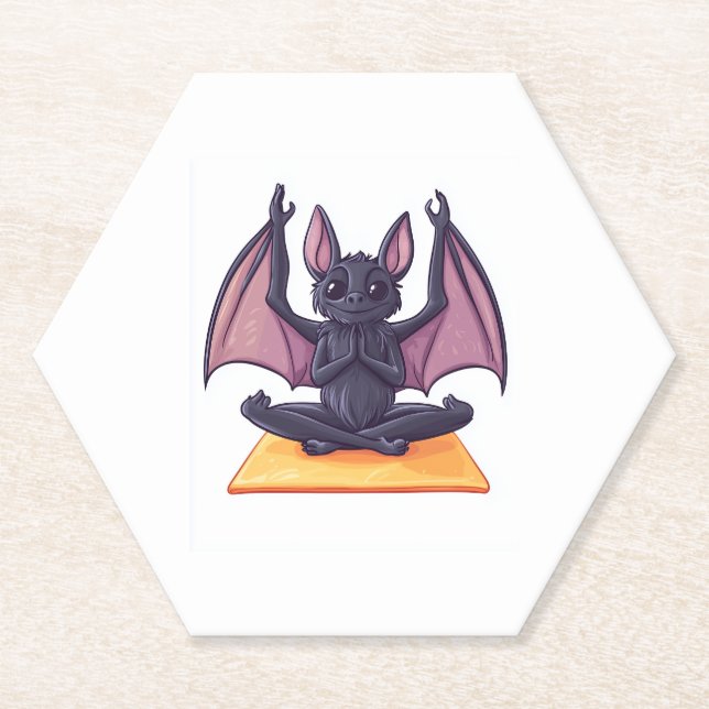 Porta-copo De Papel Bat Yoga Flow (Frente)