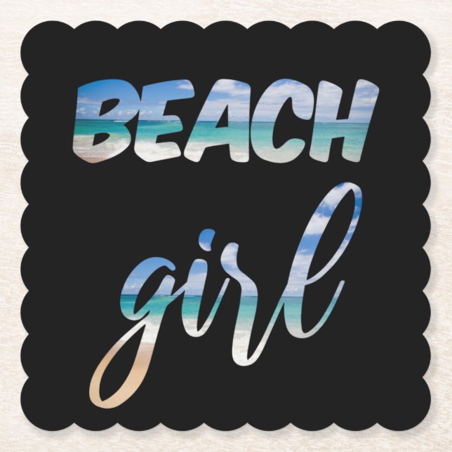 Porta-copo De Papel Beach Girl (Frente)