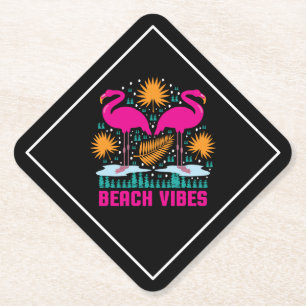 Porta-copo De Papel Beach Vibes Pink Flamingos-19501