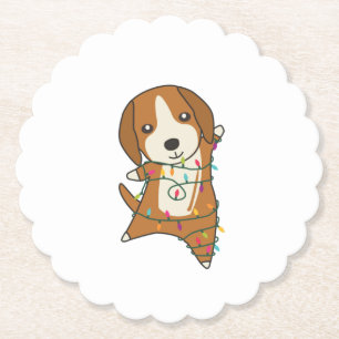 Porta-copo De Papel Beagle Felry Natal Animais de inverno Cão
