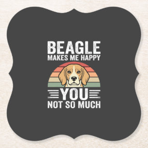 Porta-copo De Papel Beagle Me Faz Feliz Amante de Cachorro