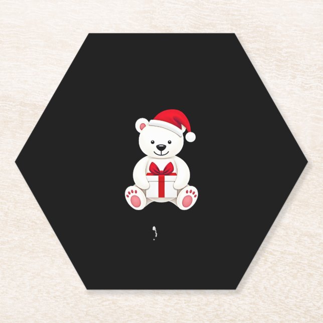 Porta-copo De Papel Bear Natal (3) (Frente)