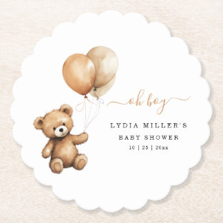 Porta-copo De Papel Bebê balões de urso de pelúcia Chuvada de bebê Neu