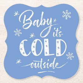 Porta-copo De Papel Bebê Está Frio Fora do Azul