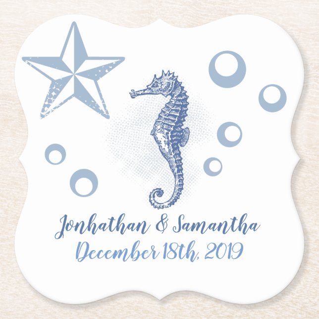 Porta-copo De Papel Beber Coasters Sea Ocean Beach (Frente)