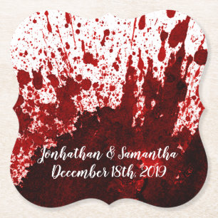 Porta-copo De Papel Beber Coasters Splatter Vampiro Horro Gótico