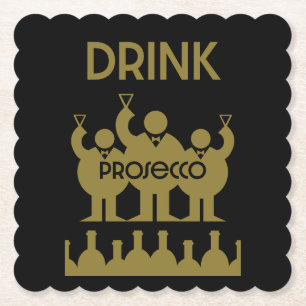 Porta-copo De Papel Bebidas De Vinho Prosecco
