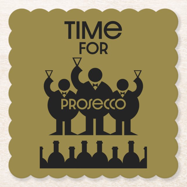 Porta-copo De Papel Bebidas De Vinho Prosecco (Frente)