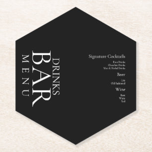 Porta-copo De Papel Bebidas Simples Coquetel Vinho Casamento Preto Bra