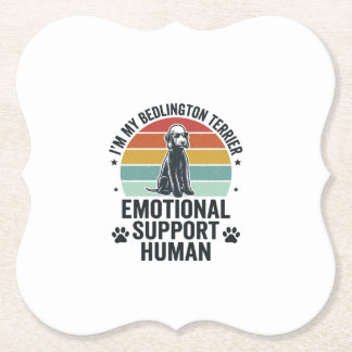 Porta-copo De Papel Bedlington Terrier Suporte Emocional Humano Vintag