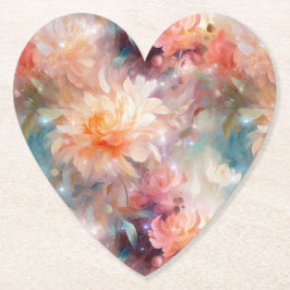 Porta-copo De Papel Bege Laranja Floral Rosa Rubor 