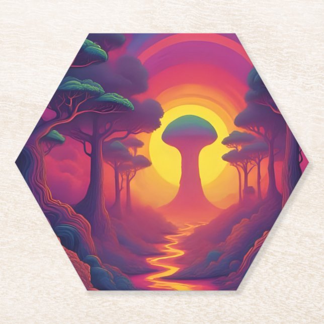 Porta-copo De Papel Beginning of The Fall Art (Frente)