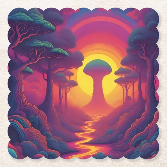 Porta-copo De Papel Beginning of The Fall Art (Frente)