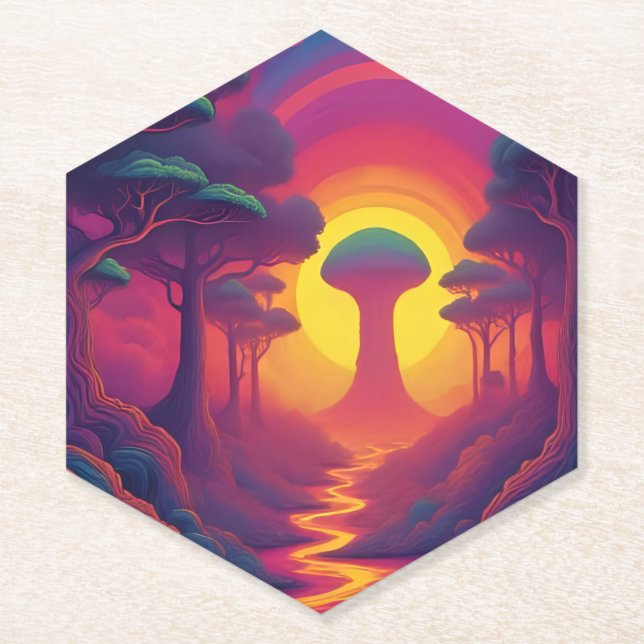 Porta-copo De Papel Beginning of The Fall Art (Frente)