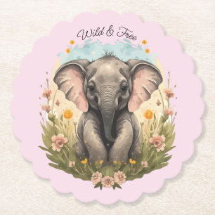 Porta-copo De Papel Beijo-Elefante Cachorro Febre