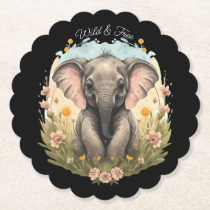 Porta-copo De Papel Beijo-Elefante Cachorro Febre