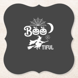 Porta-copo De Papel Bela decoração de Halloween da bruxa da lua Design