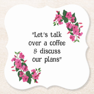 Porta-copo De Papel Belo Conselho de Pulso Floral Personalizado