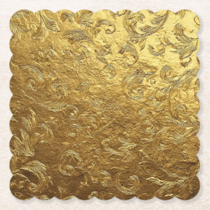 Porta-copo De Papel Belo padrão dourado