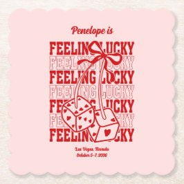 Porta-copo De Papel Bibelês de festa de despedida cor-de-rosa Sorte Se