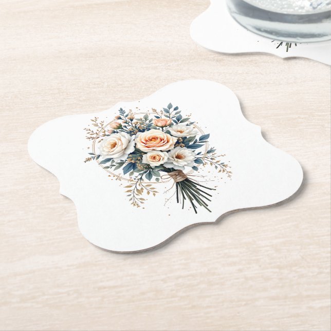 Porta-copo De Papel Bibelôs de Conjunto de Flores Celebrais Florescent (Angular)