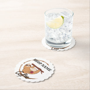 Porta-copo De Papel Bicho-de-preguiça-branca café Chá nome de Compro p