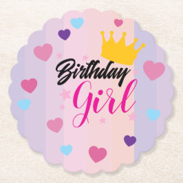 Porta-copo De Papel Birthday for little girls paper cloaster