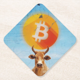 Porta-copo De Papel Bitcoin Resilient Bull