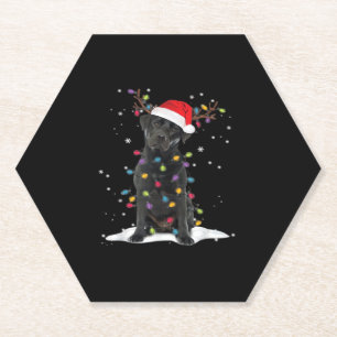 Porta-copo De Papel Black Labrador Xmas Dog Árvore de Natal Classe Lev