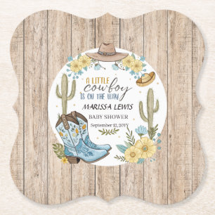 Porta-copo De Papel Bleu Yellow Western Bots era um cowboy de orçament