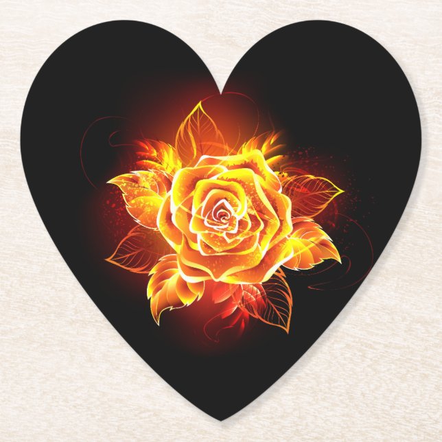 Porta-copo De Papel Blooming Fire Rosa (Frente)