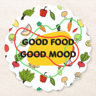 Porta-copo De Papel Boa comida, design de bom humor, comida divertida