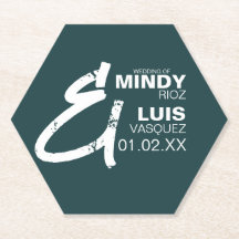 BOLD AMPERSAND Grunge Verde Casamento Branco   