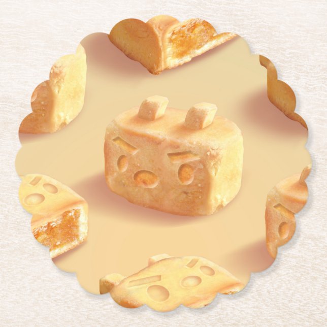 Porta-copo De Papel Bolo de abacaxi (Frente)