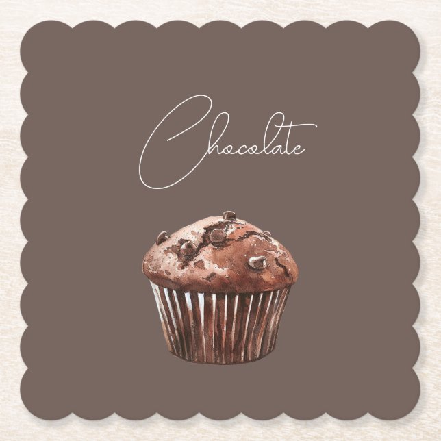 Porta-copo De Papel Bolo de Aniversário de Cupcake de Muffin com Pedac (Frente)
