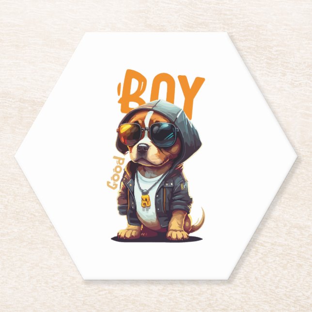 Porta-copo De Papel Bom Cachorro Cachorro Bonito (Frente)