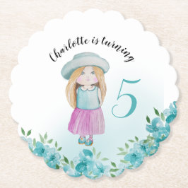 Porta-copo De Papel Boneca Doce Molhada à Mão