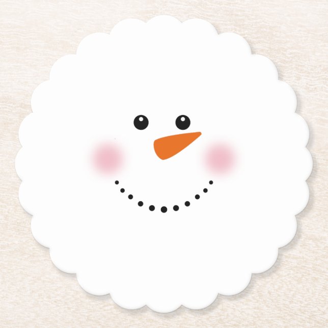 Porta-copo De Papel Bonito Nose Nose Snowman (Frente)