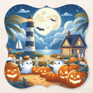 Porta-copo De Papel Bonito, tema náutico/litorâneo de Halloween fantas