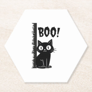 Porta-copo De Papel Boo! Engraçado Esconder Peekaboo Assustador Gato d
