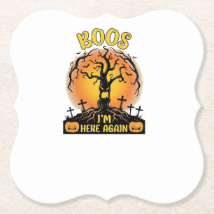 Porta-copo De Papel Boos Estou Aqui Novamente Halloween Assustador Árv