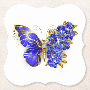 Porta-copo De Papel Borboleta Flor Sapphire